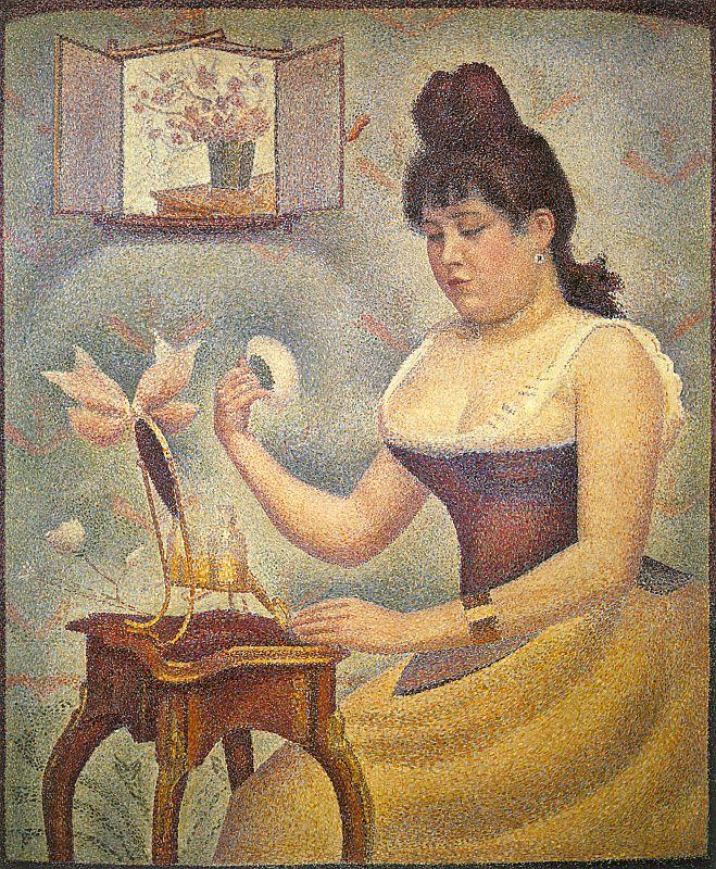 Georges Seurat Young Woman Powdering Herself oil painting picture